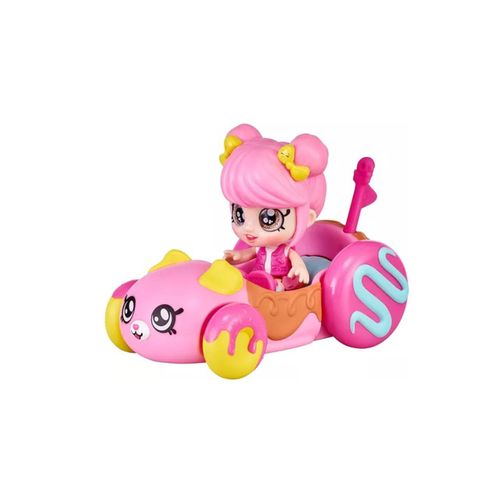Muñeca Kindi Kids Minis Donatina Con Auto Rosa