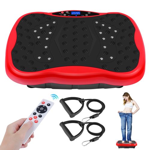 Máquina De Ejercicios Con Placa De Vibración, Placa De Vibración Para Drenaje Linfático, Plataforma De Entrenamiento De Cuerpo Completo Con Barras De Mano Desmontables, 180 Niveles, Capacidad De Peso