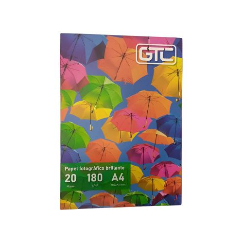 Papel Fotografico Brillante A4 20 Hoja Color Blanco