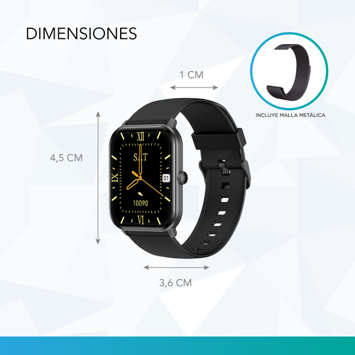 Smartwatch Reloj Inteligente Nictom NT15 Sumergible Malla Metal