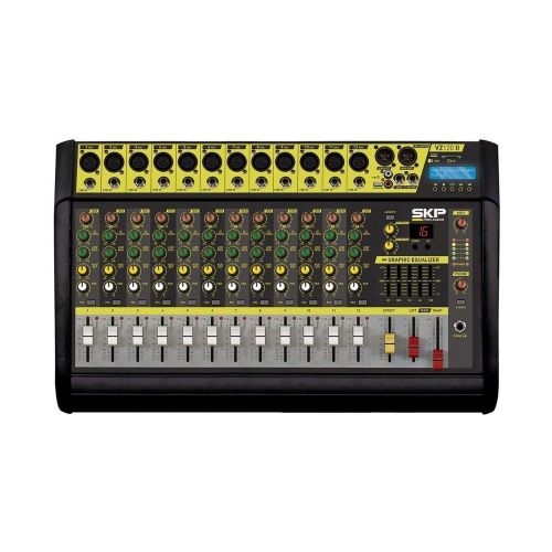 Consola Potenciada SKP VZ-120 II 12Ch Bluetooth 500W RMS Graba USB