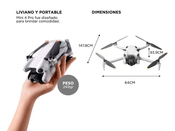 Drone DJI MINI Pro Plegable Control Remoto RC-N2