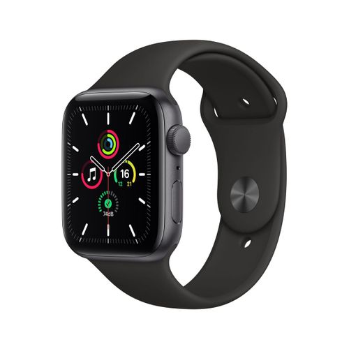 Space gray aluminium outlet case black sport band