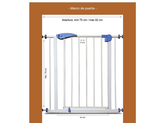 Puerta de seguridad bebe niños metalica escalera - ICBC Mall