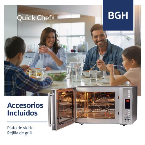 Microondas Trifunción BGH Quick Chef 30 Litros B330DSS9