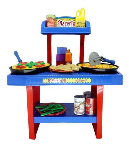 Cocina Infantil De Juguete Pizzeria Accesorios Y Utensillos