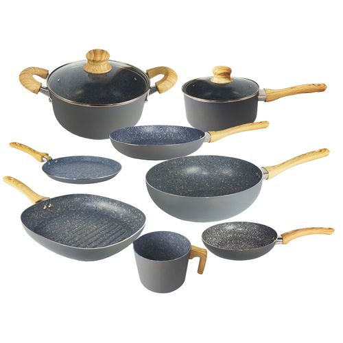 Set Sartenes Cocina Hudson Gris Con Antiadherente 4 Piezas