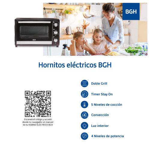Horno Eléctrico BGH BHE65M19 65 Lt