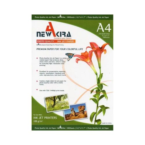Papel Mate Alta Resolucion Newakira 108 Gramos Blanco