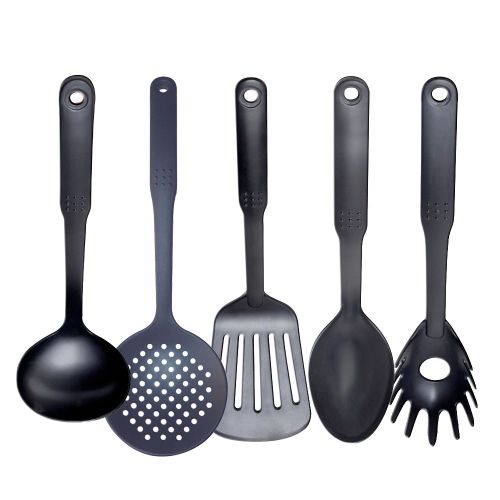 Ripley - JUEGO DE UTENSILIOS COCINA DE NYLON SMIRLY EN NEGRO