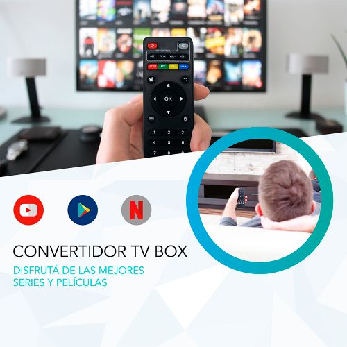 Convertidor Smart Tv Box 1gb Ram 4k Android IOS Netflix Series + Teclado