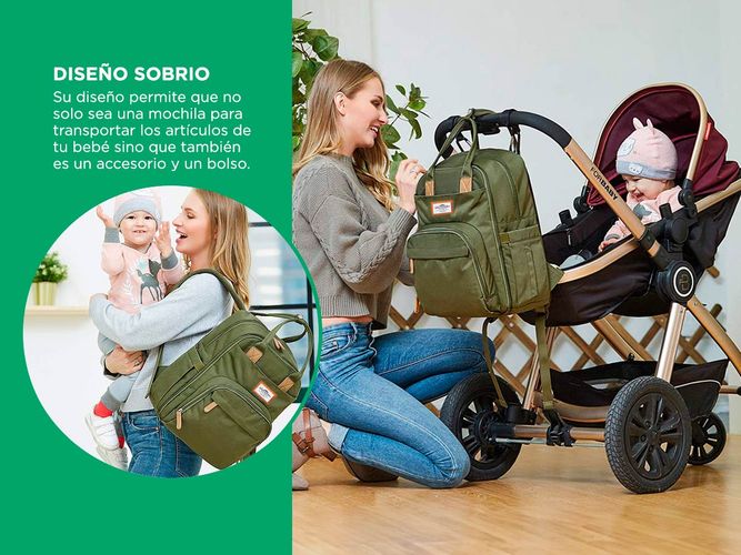 Mochila Maternal Verde South Port Bolso