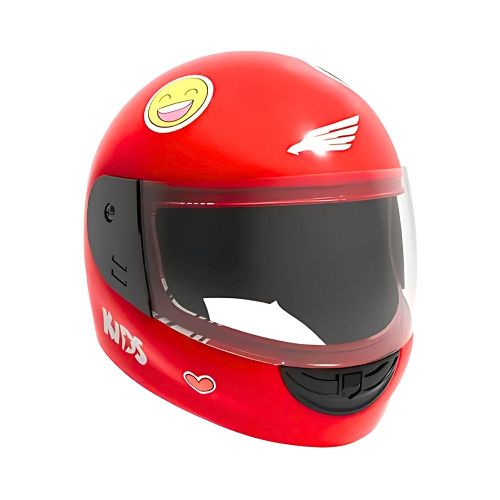 Casco de Moto Integral Para Niños Halcon H5 Kids Con Stickers XS Rojo  Halcon CPH11