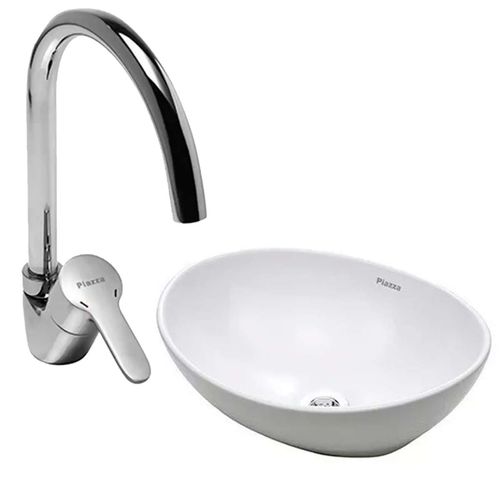 Combo Bacha De Apoyo Piazza A082 Griferia Monocomando Emblem