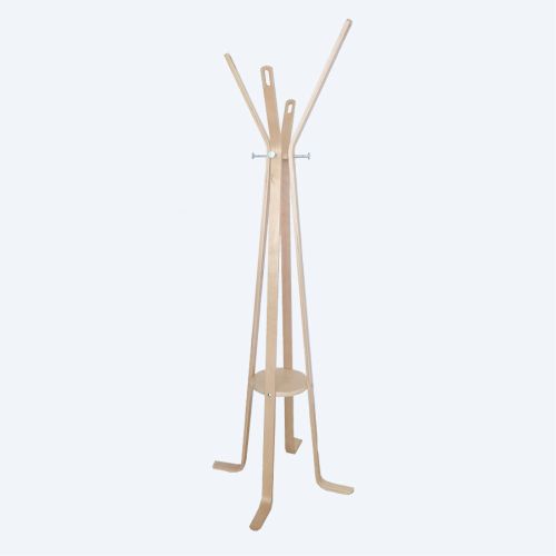 Perchero De Pie Nordico De Madera Natural