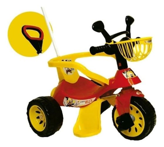 Triciclo Infantil Mickey Triciclo Infantil Niño Rojo Negro Mickey