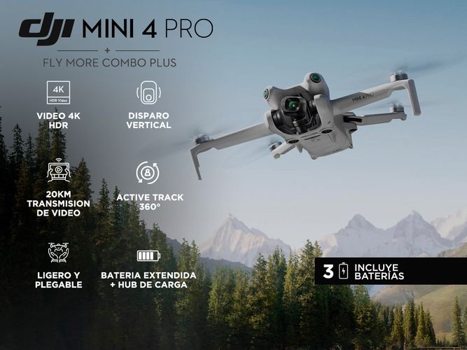 Drone DJI Mini Pro Fly More Combo Plus Control Remoto RC