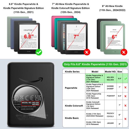Para El Nuevo Kindle Paperwhite 2021 Estuche 6'8 Funda De Pantalla Inteligente De 11.a Generación Para Kindle Lovely, Se Adapta Muy Bien, Se Ve Genial, Es Cómoda De Sostener/Lindo Gato Mascota De