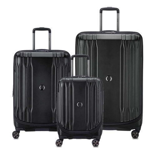 Set De 3 Valijas Expandibles Delsey Eclipse Dlx Negro