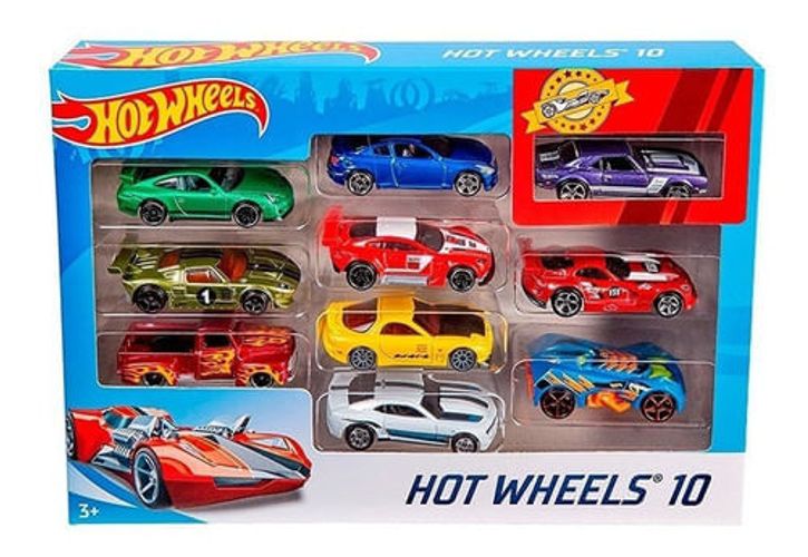 Hot Wheels Pack X10 Coleccion Autos Surtidos Mattel