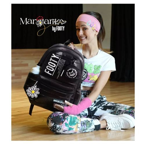 Mochila Espalda 18 Pulgadas Big Kids Margarita Negro Footy
