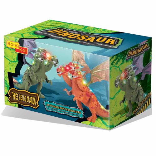 Dinosaurio Dino Dragon De Cabezas Con Luz Y Sonido Dn14