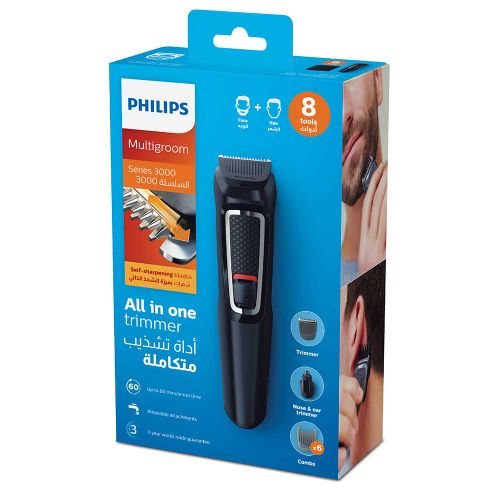 Recortador de cabello Philips Series 3000 BG3005 blanca y negra 100V/240V