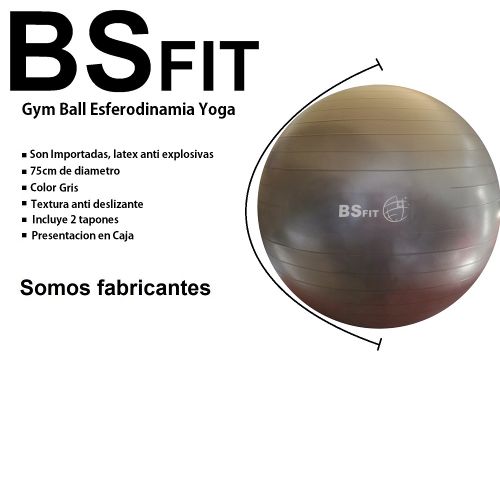 Pelota Pilates Esferodinamia Medicinal 75 Cm Gym Importada