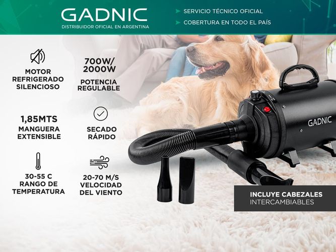 Secador de Pelo Profesional Para Perros Gadnic PD2000 2000W
