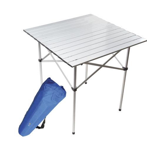 Mesa De Camping Plegable De Aluminio + 4 Bancos + Bolso