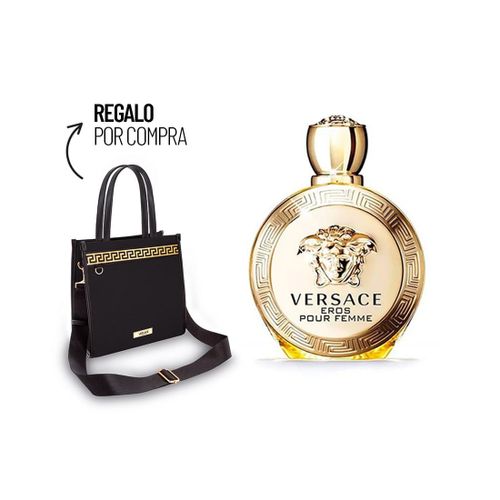 Kit Perfume de Mujer Versace Eros Pour Femme EDP 100 ml + Bolso Canvas