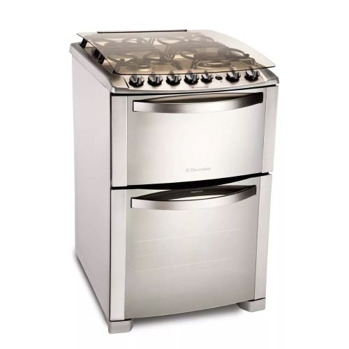 Cocina Electrolux 56DXQ inoxidable doble horno combinada — MultiAhorro Hogar