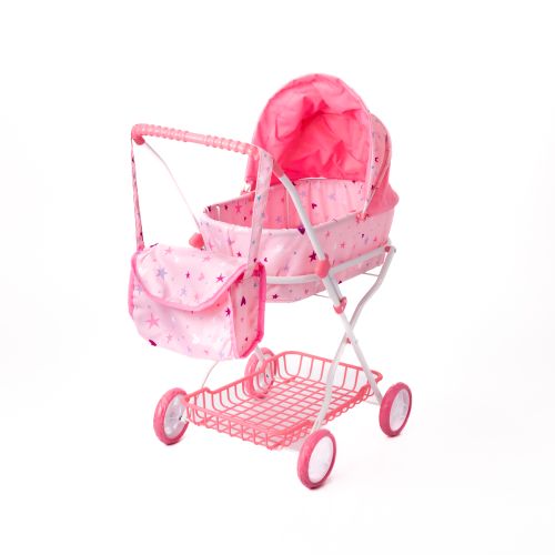 Coche cuna de muneca con bolso Rainbow