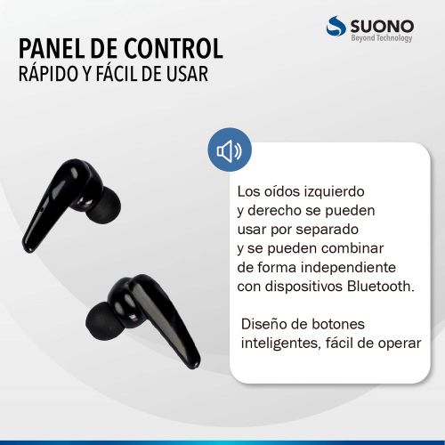 Auriculares Inal mbricos Suono Bluetooth 5 0 Negro