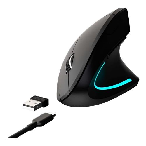 Mouse Vertical Netmak Inalambrico Recargable Ergonomico Usb