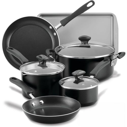 Batería De Cocina Farberware Antiadherente 15 Piezas Negro