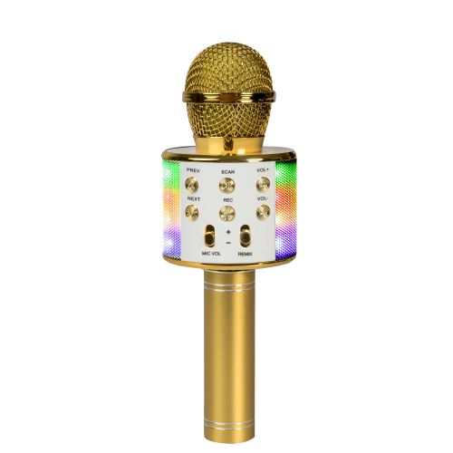 Microfono Inal mbrico Suono Karaoke Parlante Musical Dorado