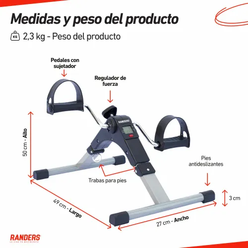 Bicicleta Pedalera Randers ARG-111-X Rehabilitación