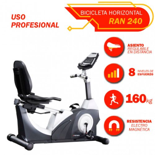 Bicicleta Fija Horizontal Profesional Ranbak RAN-240 160Kg