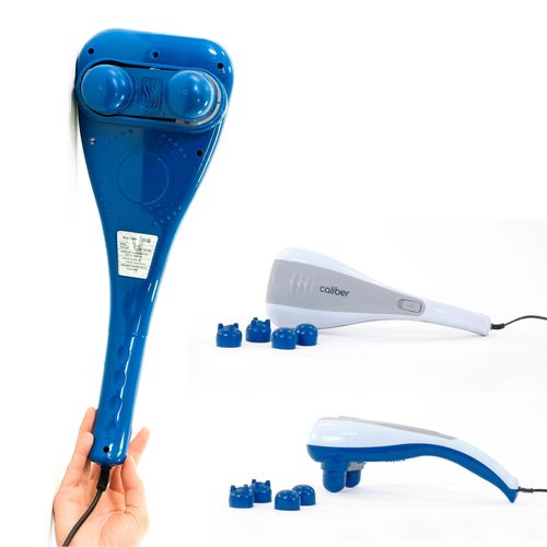 Masajeador Corporal Caliber Doble Cabezal Accesorios