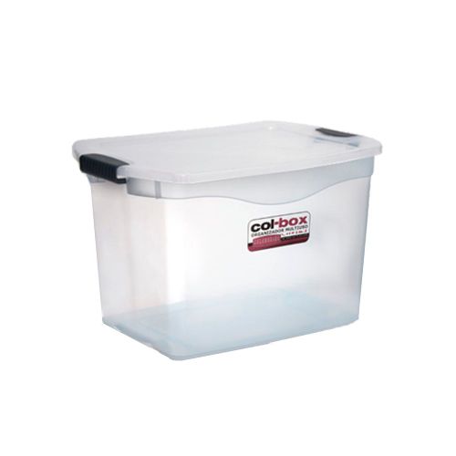 Caja Organizadora Transparente Plástica Apilable 10 Lts.