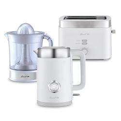 Combo Desayuno Smart-Tek BS600 Pava eléctrica + Tostadora + Exprimidor
