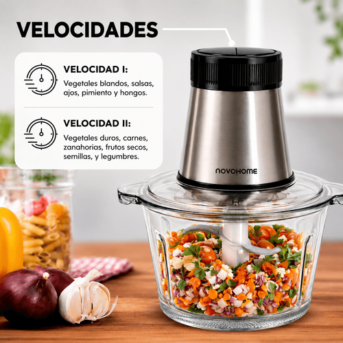 Picador Procesador De Alimentos Electrico Novohome 2Lts 250W